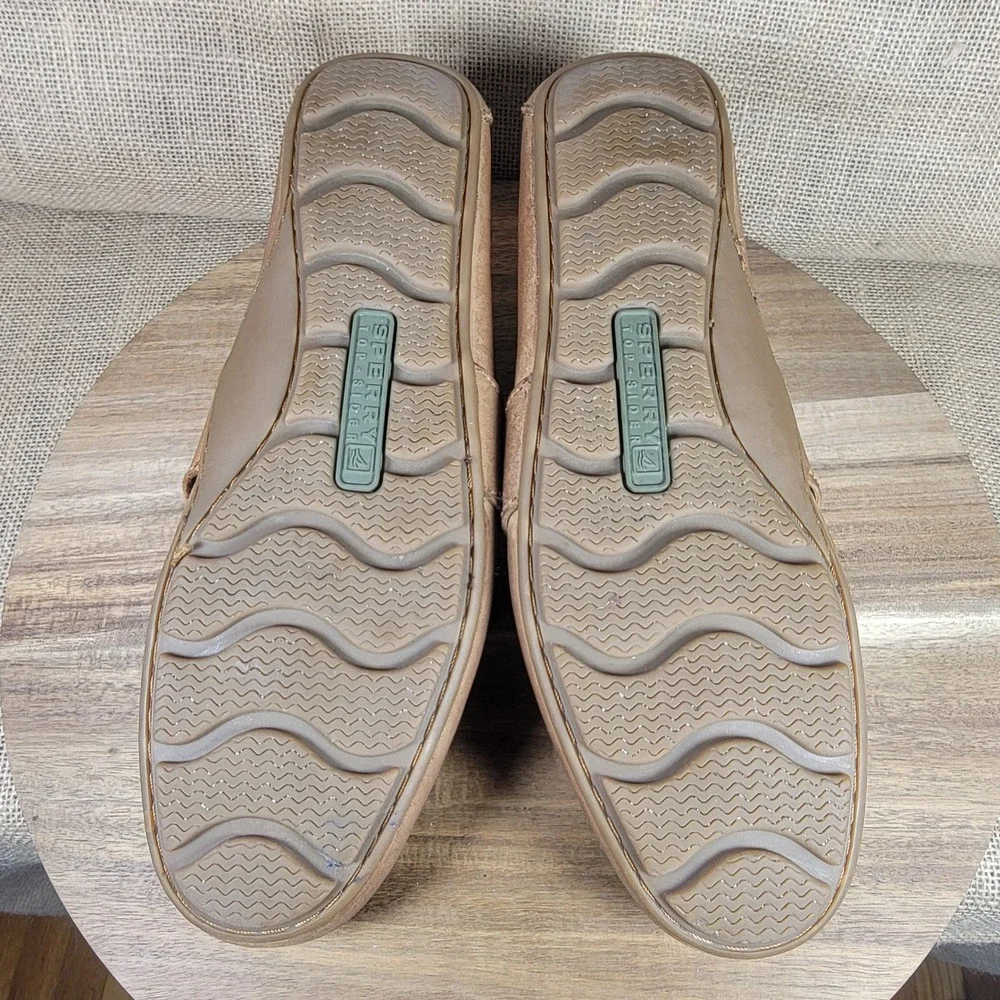 Sperry Penny Loafers Driving Moccasins Leather Slip On Casual Men's 10.5M Tan
